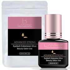 10ML Eyelash Glue for Lash Extensions, 1-2s Lankiz Individual Eye Lash Glue for