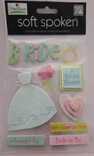 RARE! MAMBI Soft Spoken Ellen Kranz 3D Stickers BRIDE 94983 Fast FREE Ship! WOW!