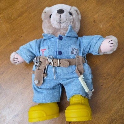 1990 Tim Allen Signature Tools Plush ''Tool Bear'' Toy with Outfit and Accessories