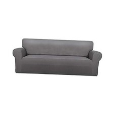 Super Stretch Sofa Slipcover   Spandex Non Slip Soft Couch Large Light Gray