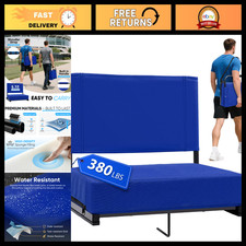Comfortable Stadium Seats with Back Support - 18.4" Wide Portable Bleacher Chair