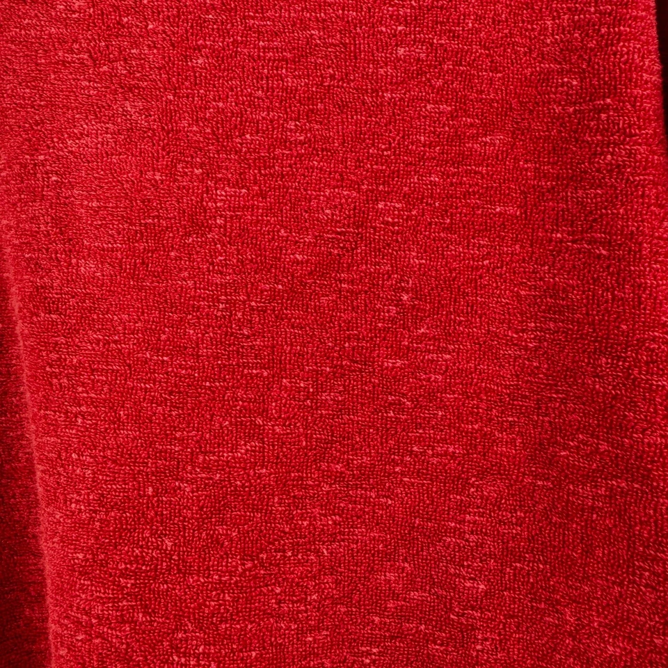 Camisa polo vintage de tela de felpa de capa marina para mujer grande naranja cuello Johnny Foto 3 de 4