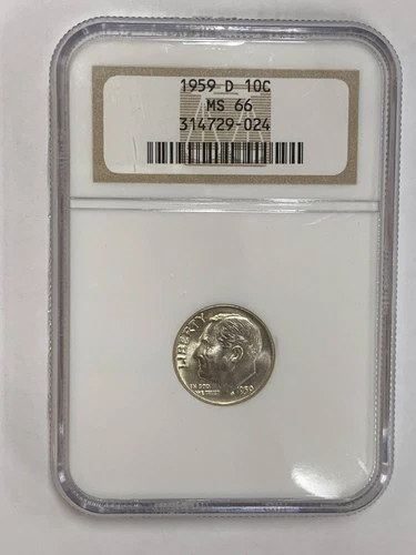 1959-D Roosevelt Silver Dime NGC MS-66