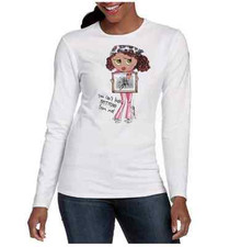  MED Landau Women's Crew Neck Breaktime Scrub Tee Long Sleeves TALENA GIRL