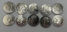 Lot of 10 - 1952 - 2002 Canada 50 Cent Coin Queen Elizabeth Jubilee - High Grade