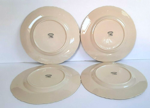 Syracuse China "June Rose" Made in USA 9" Salad/Dessert Plates Set of 4 Preowned - Picture 5 of 7