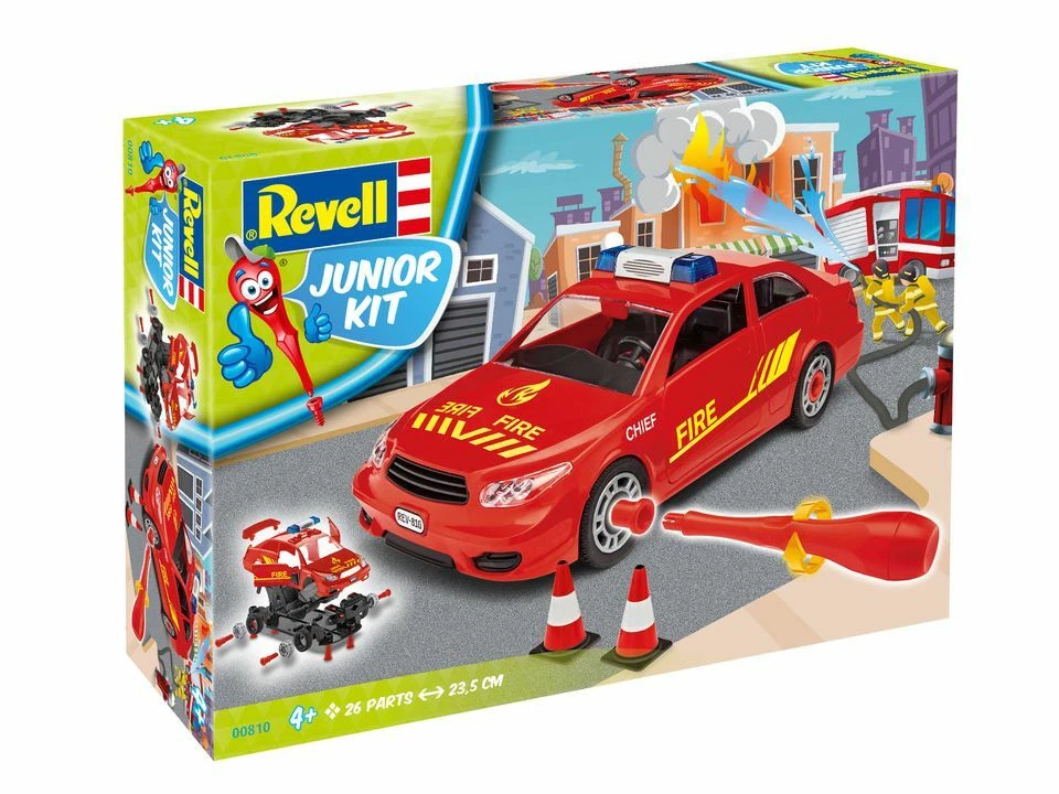Junior Kit Fire Chief Car 1:20 Plastic Model Kit REVELL - Immagine 4 di 4