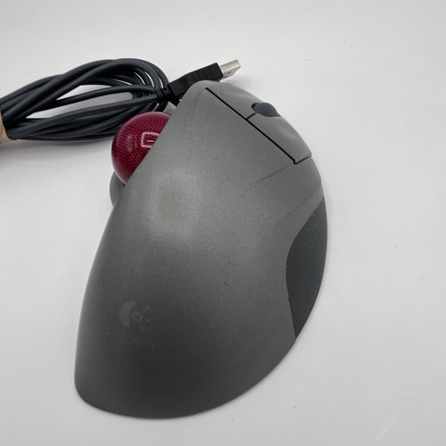 Logitech T-BB18 TrackMan Wheel USB Optical Trackball Mouse Tested Working - Picture 4 of 7