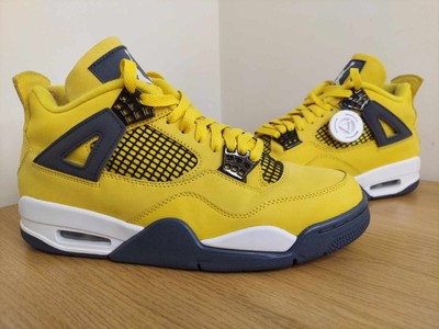 Nike Air Jordan 4 Retro Lightning Herren Basketballschuhe Turnschuhe Größe UK 8