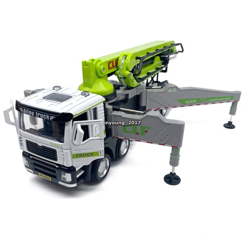 1/50 Beton pumpen Truck Modellauto Diecast Baufahrzeug Spielzeug fur Kinder Weiß - Picture 3 of 9