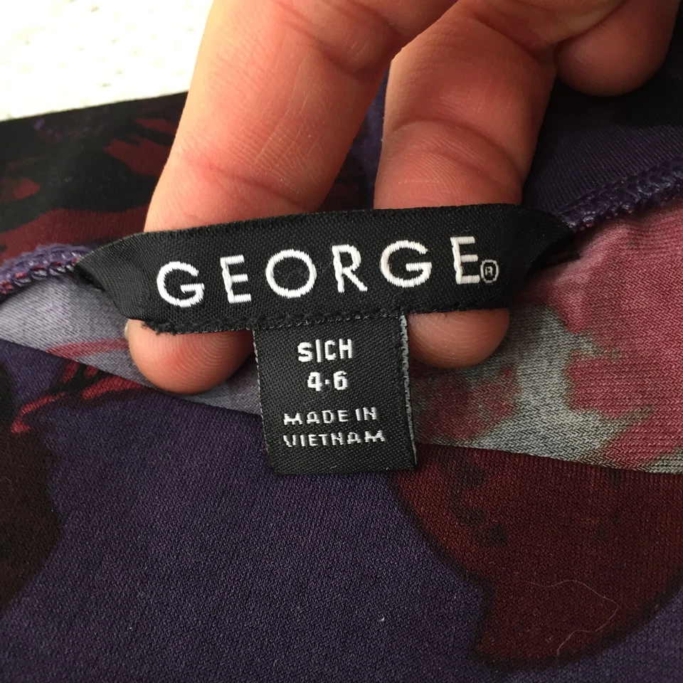 George Mujer Falda Talla S Acampanada Multicolor Floral Elástica Hasta la Rodilla 099555 Foto 4 de 4