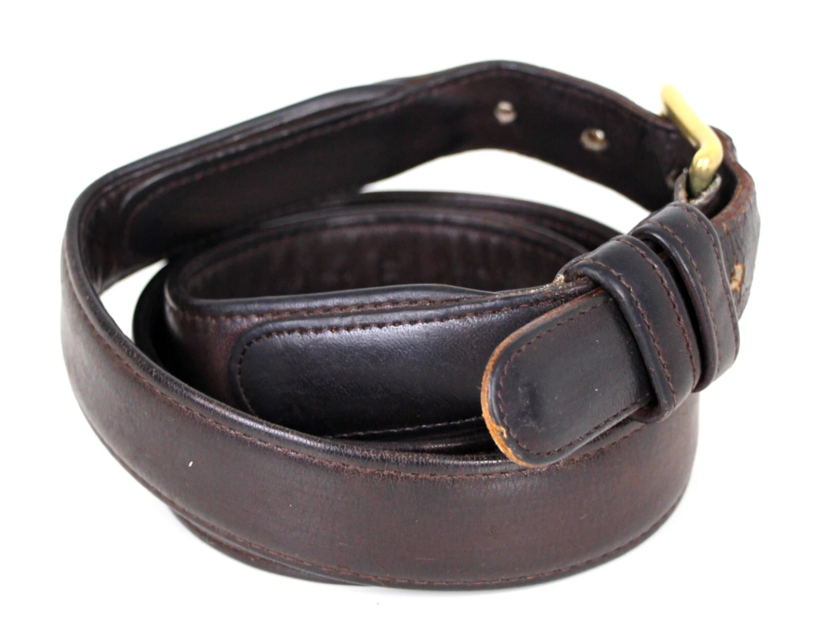 Vintage Coach #6308 MARRONE VERA PELLE 1 1 8"Wd ABITO CASUAL CINTURA UOMO 36 (T80