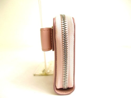 Auth Salvatore Ferragamo Vala Light Pink Leather Bifold Wallet #a783 - Picture 3 of 12
