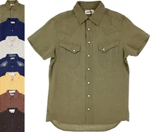 Taylor Stitch Shirt, Men's The Short Sleeve Western, Collared MSRP $128