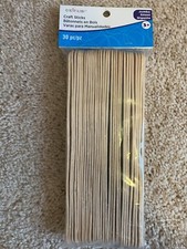 SEALED 30 piece Jumbo Wood Popsicle Craft Sticks Kid's Crafts / Wedding Programs