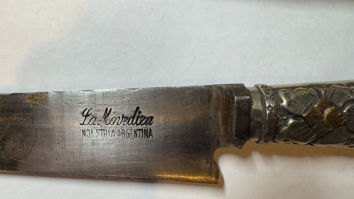 Vintage Argentina 800 Silver Industria Gold Inlay Gaucho Vintage Argentina 800 Silver Industria Gold Inlay Gaucho