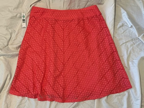 New Directions Womens Peasant Skirt Elastic Waist Pull On Maxi Sz L Pink Salmon - Picture 5 of 7