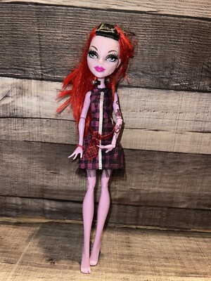 MONSTER HIGH OPERETTA DOLL FREAKY FUSION RED HAIR BLACK STREAK PLAID FRANKIE TOY