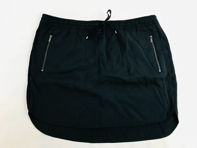 Calvin Klein Skort Women's Size Large Black Activewear Pockets Drawstring  NWT