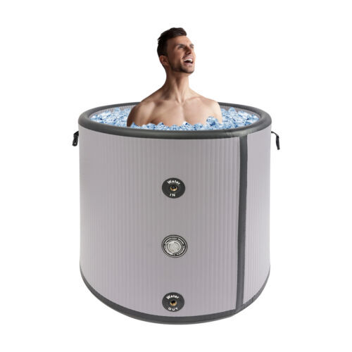 Vasca da bagno gonfiabile 100 galloni vasca da bagno portatile vasca da bagno ghiaccio vasca da bagno fredda USA - Foto 14 di 17