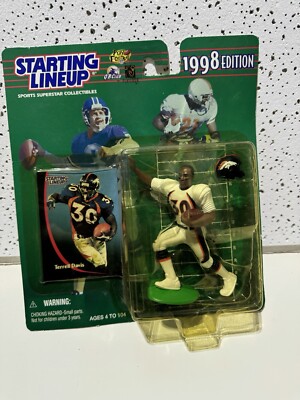1998 Kenner Starting Lineup TERRELL DAVIS Denver Broncos NFL Figure + Card  