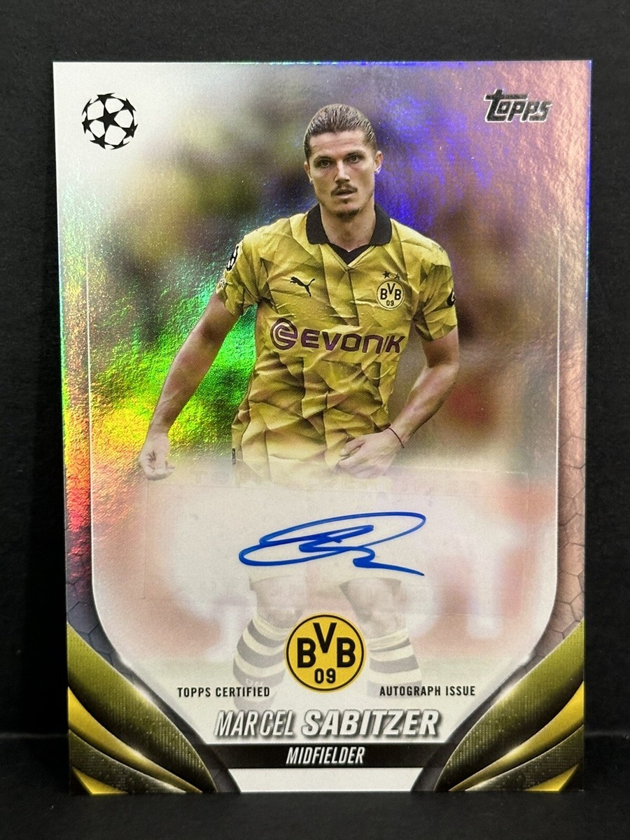 2023-24 Topps UEFA Club Competitions Dortmund Marcel Sabitzer Auto