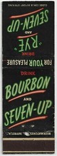 Cubierta de cerilla vintage para tu placer bourbon y 7up o centeno y 7up soda.