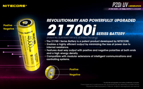 NITECORE P20i UV 1800 Lumen Rechargeable Flashlight with UV Light - Picture 10 of 11