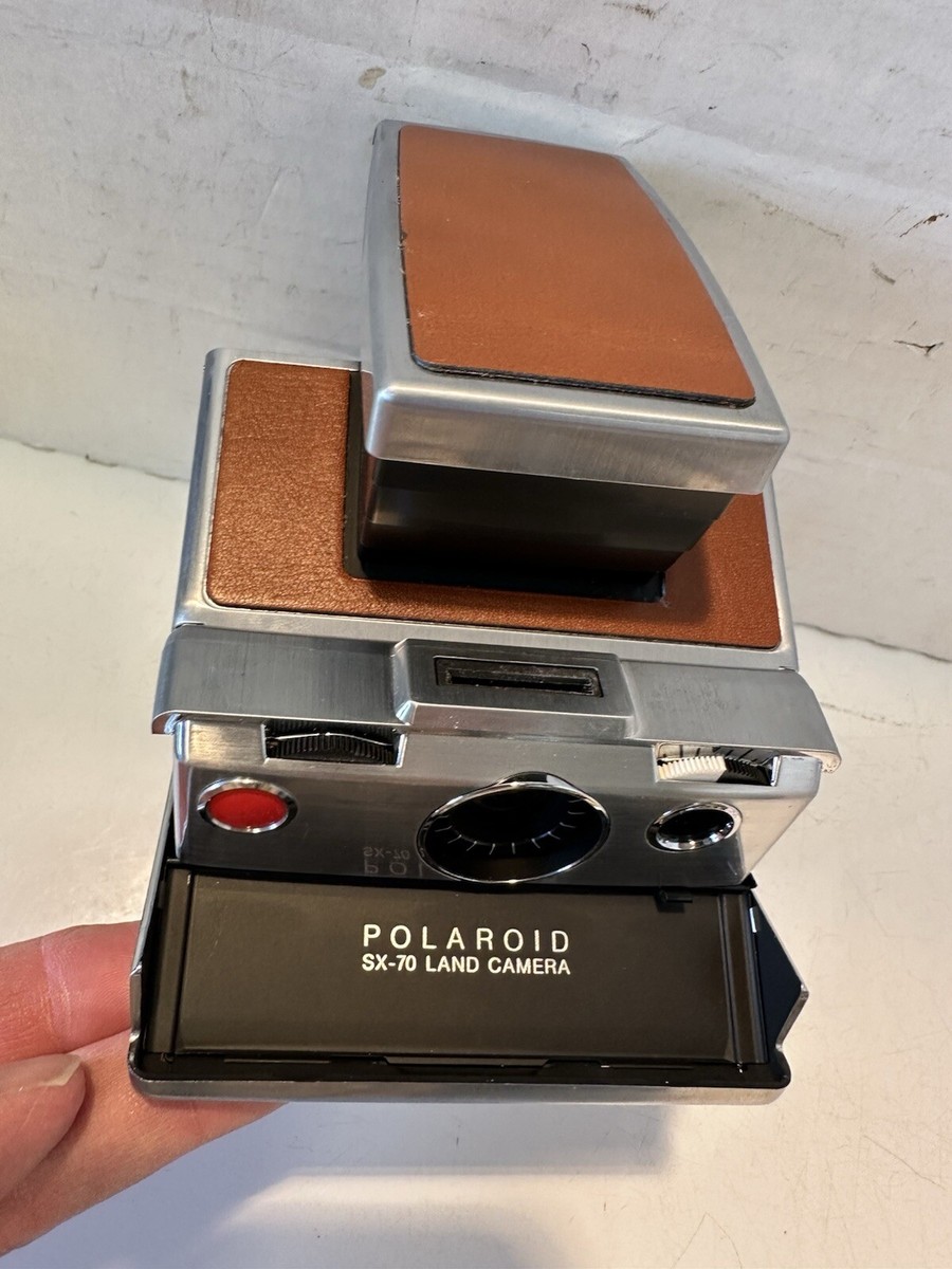 Best Vintage Polaroid SX-70 Camera Brown Leather & Original