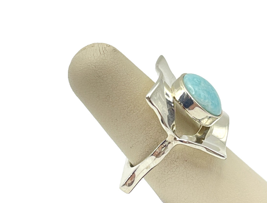 950 Silver Larimer Square Abstract Ring Size 7 - image 2