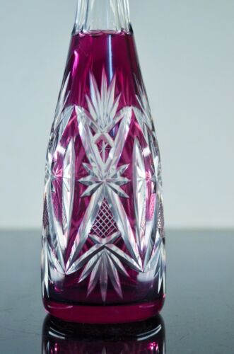 ART DECO CARAFE DECANTER LIQUEUR EN CRISTAL COULEUR LILA BY SAINT LOUIS - Bild 5 von 16
