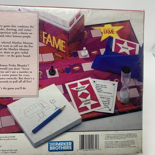 Juego de mesa Claim to Fame 1990 Parker Brothers totalmente nuevo sellado no 0031 - Imagen 6 de 6