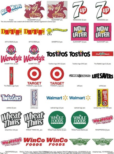 160 PLUS LEBENSMITTELGETRÄNKEGESCHÄFTE PLUS WEITERE LOGOS STICKMASCHINE DESIGNS PES USB - Bild 7 von 12
