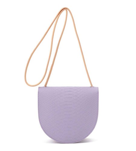 IL BISONTE Crossbody bag natural leather Lavender - Foto 3 di 9