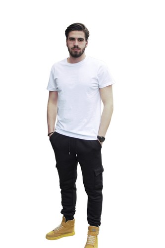 Men's Slim Fit Combat Cargo Joggers Mens Jogging Bottom Sweat pants S-2XL (2205) - Picture 8 of 13