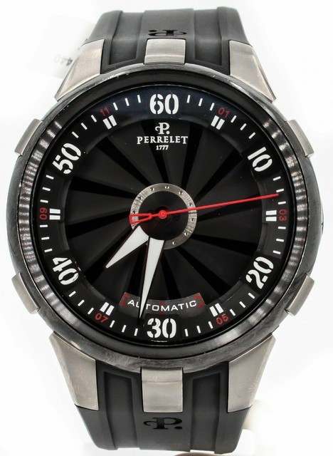 PERRELET TITANIUM 3 HANDS-DATE 43mm AUTOMATIC ROTOR SWISS WATCH A5007