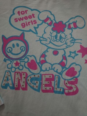 Angel Blue Long T-shirt Tops 140cm light blue long sleeve | eBay