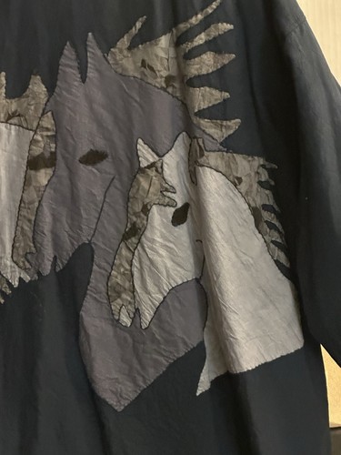 Chaqueta reversible de perejil y salvia apliques de caballo talla grande 1X Western Boho Artística - Imagen 5 de 20