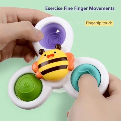 Bath toys Rattles Fidget Spinner Toy Rotary Insect Baby Suction Cup Spinning Toy - Picture 5 of 8