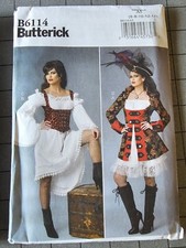 Butterick Bar Maid Pirate Costume Pattern 6114 - Sizes 6-14
