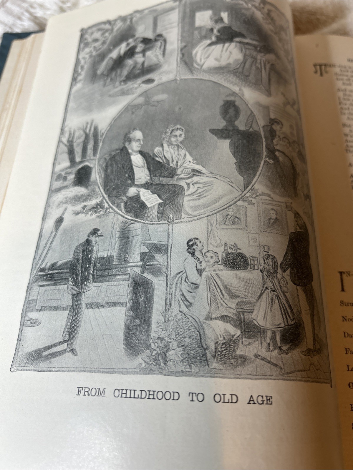 Victorian Poetry Book Poetic FANCIES Antique Illustrated Americana 1890s Vintage
