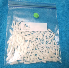 175 LOOSE WHITE PLASTIC SOFT-TIP DARTS - 1 5/16" TOTAL LENGTH, 5/8" TIP LENGTH