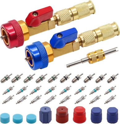 #ad Valve Core Quick Remover Installer Tool Kit High Low Pressure Car A C Valve Core $25.99