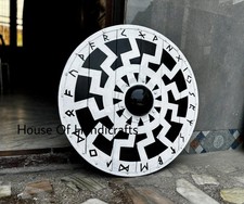 24'' Viking Wooden Shield LARP Handmade Viking Medieval Battle Ready Shield