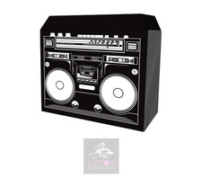 Boombox Stereo *BLACK* Lycra DJ Booth Cover