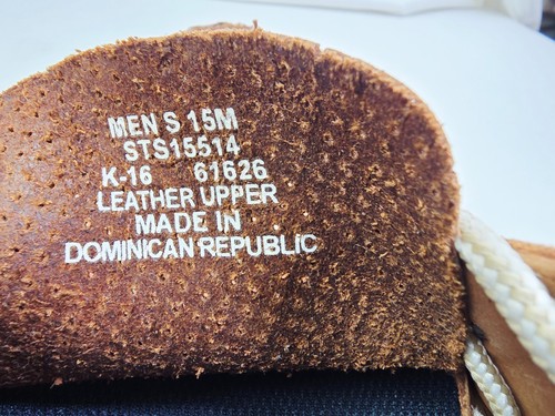 Scarpe basse Sperry Top Sider taglia 15M da uomo in pelle a rete cammello stringate STS15514 - Foto 4 di 12