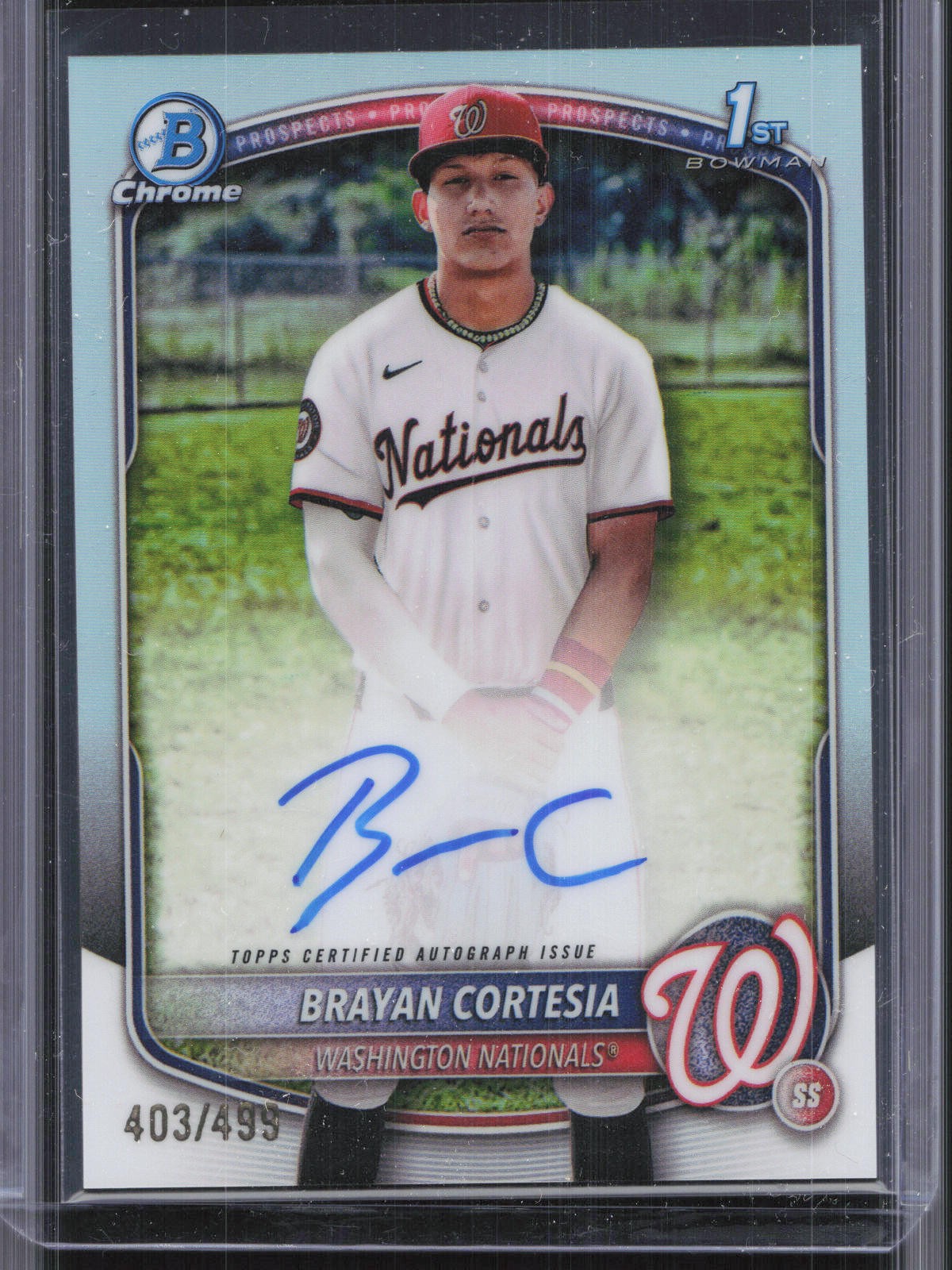 2025 Bowman Chrome #CPA-BC Brayan Cortesia Prospect Autographs Refractor #/499