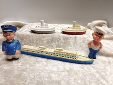DDR Werbefiguren Schiff Schiffe Matrose Kapitän Ostsee Souvenir Spielzeug 