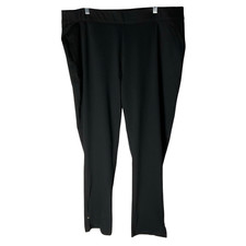 Denim  Co Pants Signature Knit Easy Flex Twill Slim Straight A611688 Black XL