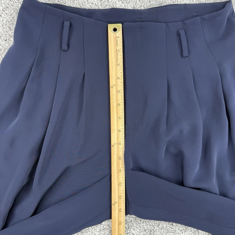 Pantalones Polo Ralph Lauren para mujer 10 azul marino globo barril tiro alto plisado cremallera pierna Foto 4 de 4